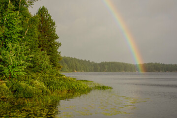 RAINBOW OVER LAKE