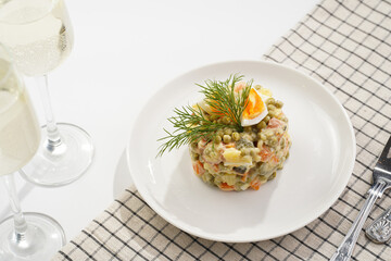 traditional east european dish for New Year's Eve - salad 