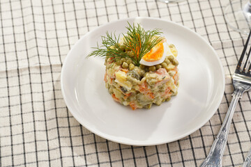 traditional east european dish for New Year's Eve - salad 