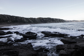 Morning at the beach of Azkorri, Getxo
