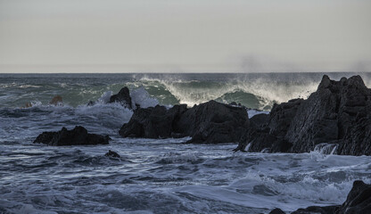 Morning at the beach of Azkorri, Getxo
