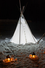 Tepee in Snow