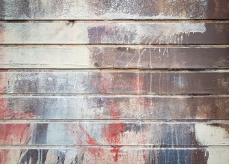 Aged painted wooden planks background