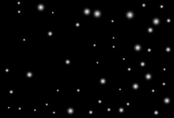 Snowflakes on a black background. Vector