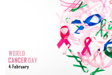illustration of february 4 celebration of world day of the fight against cancer