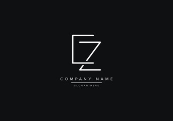 Fototapeta CZ monogram initials letter logo concept obraz