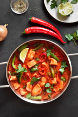 Thai style red chicken curry