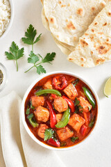 Thai style red chicken curry