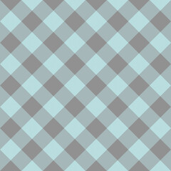 Gingham seamless blue pattern in diagonal check.
