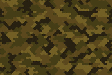 Fototapeta premium Full seamless abstract military camouflage skin pattern vector for decor and textile. Army masking design for hunting textile fabric printing and wallpaper. Design for fashion and home design.