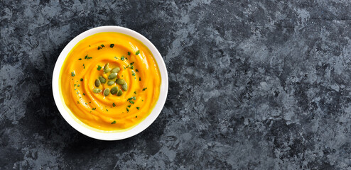 Pumpkin puree in bowl