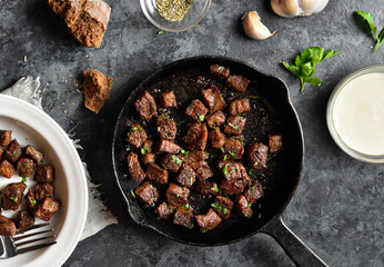 Garlic butter steak bites
