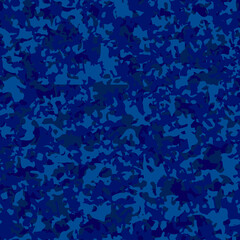 Full Seamless Camouflage Blue Vector Pattern Texture.