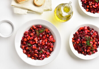 Beet salad in bowl