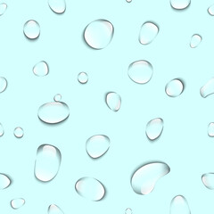 Full Seamless Water Drop Pattern Vector Soft Colors. Fashion Textile Fabric Print Background Design.