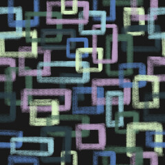 Seamless pattern fabric geometric - black. Texture background. Bezszwowy wzór geometryczny czarny kwadraty