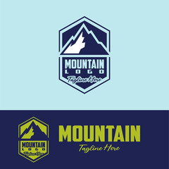 set of logo mountain labels