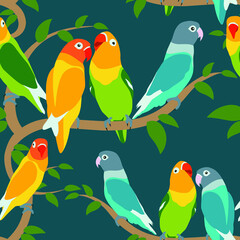 seamless pattern with birds