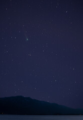 Comet Leonard Over Dyer Mountain 