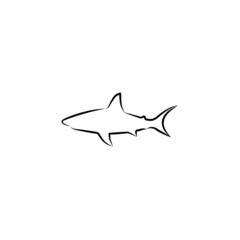Fototapeta premium Modern shape shark swim logo vector symbol icon design illustration
