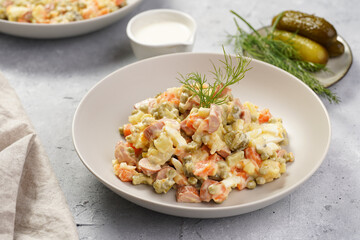 traditional east european dish for New Year's Eve - salad 