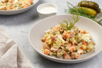 traditional east european dish for New Year's Eve - salad 