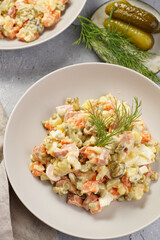 traditional east european dish for New Year's Eve - salad 