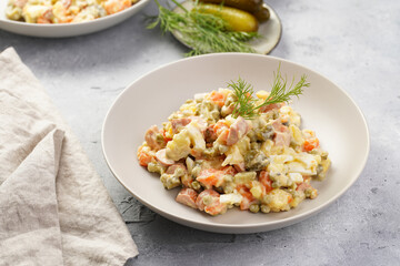 traditional east european dish for New Year's Eve - salad 