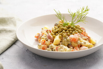 traditional east european dish for New Year's Eve - salad 