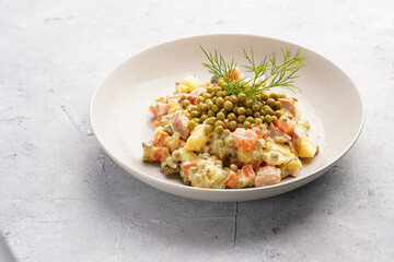 traditional east european dish for New Year's Eve - salad 