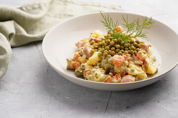 traditional east european dish for New Year's Eve - salad 