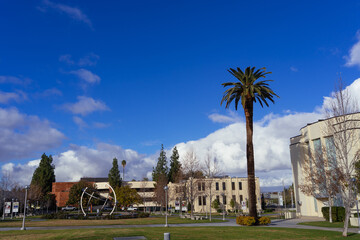 Loma Linda, California USA - 12 28 2021: Entrance sign of the Loma Linda University at Loma Linda, California USA - obrazy, fototapety, plakaty