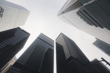 Obraz na płótnie Canvas office buildings with skyscrapers filling up the skyline