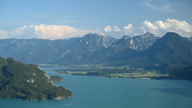 Time lapse from Wolfgangsee in the Salzkammergut, Austria