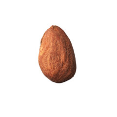 Single almond isolated over white background