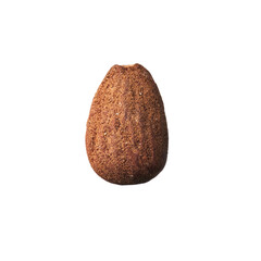  Single almond isolated over white background