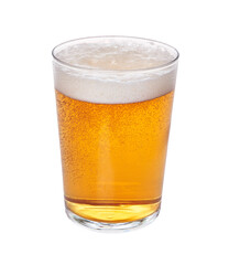  One glass of beer isolated over white background