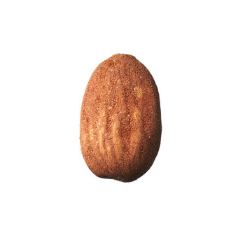 Single almond isolated over white background