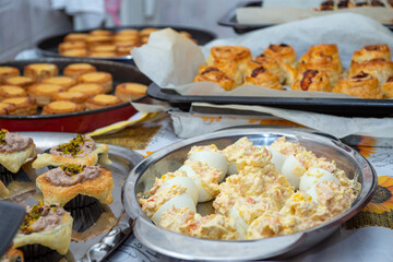 mix of Italian appetizers for New Year's Eve dinner