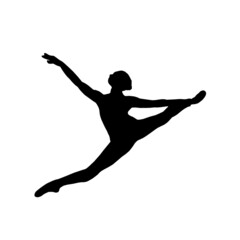 Fototapeta na wymiar Silhouette ballet dance ballerina , illustration icon