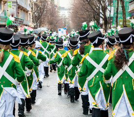 The Day of San Sebastian, Spain, 20 January celebrated with the parade of costumes of Napoleonic...