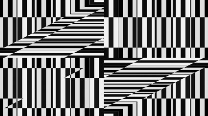 striped background. Raster geometric ornament. black and white stripes. monochrome ornamental background. design for decor,print.background in UHD format 3840 x 2160.