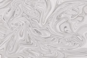 Abstract wavy grey liquid texture with swirls. Grey and white. Fluid art background. For wall floor tiles.