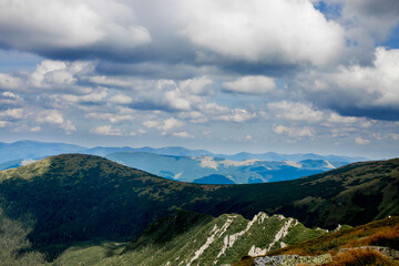 Fototapeta premium Incredible view of the mountain range. Mountain landscape