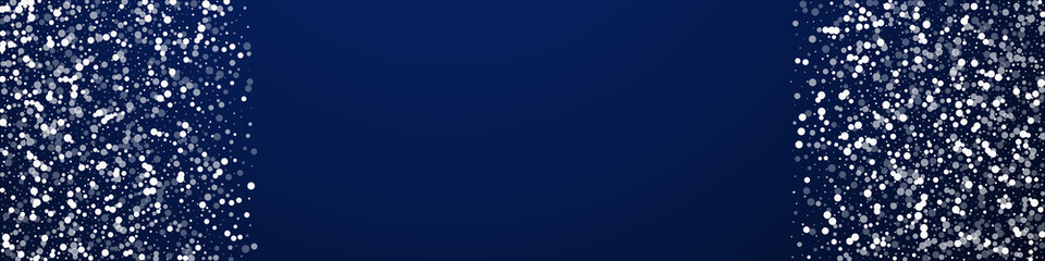 Random white dots Christmas background. Subtle fly