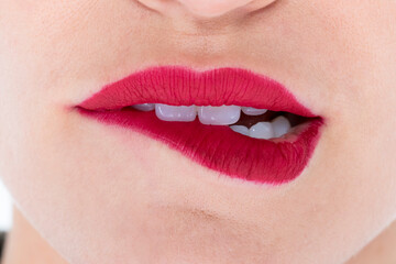 Close Up Of A Womans Lips