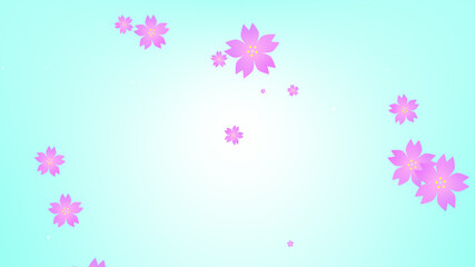Fototapeta na wymiar 花が舞う背景 Background with flowers
