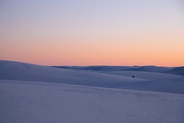 Sand dunes with sunset