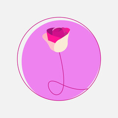 Beauty rose logo design vector