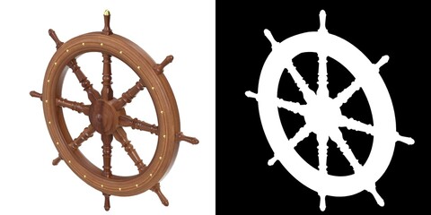 3D rendering illustration of a decorative rudder © Francesco Milanese